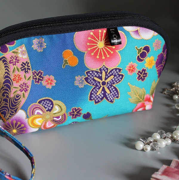 cosmetic make up pouch  - Akane turquoise